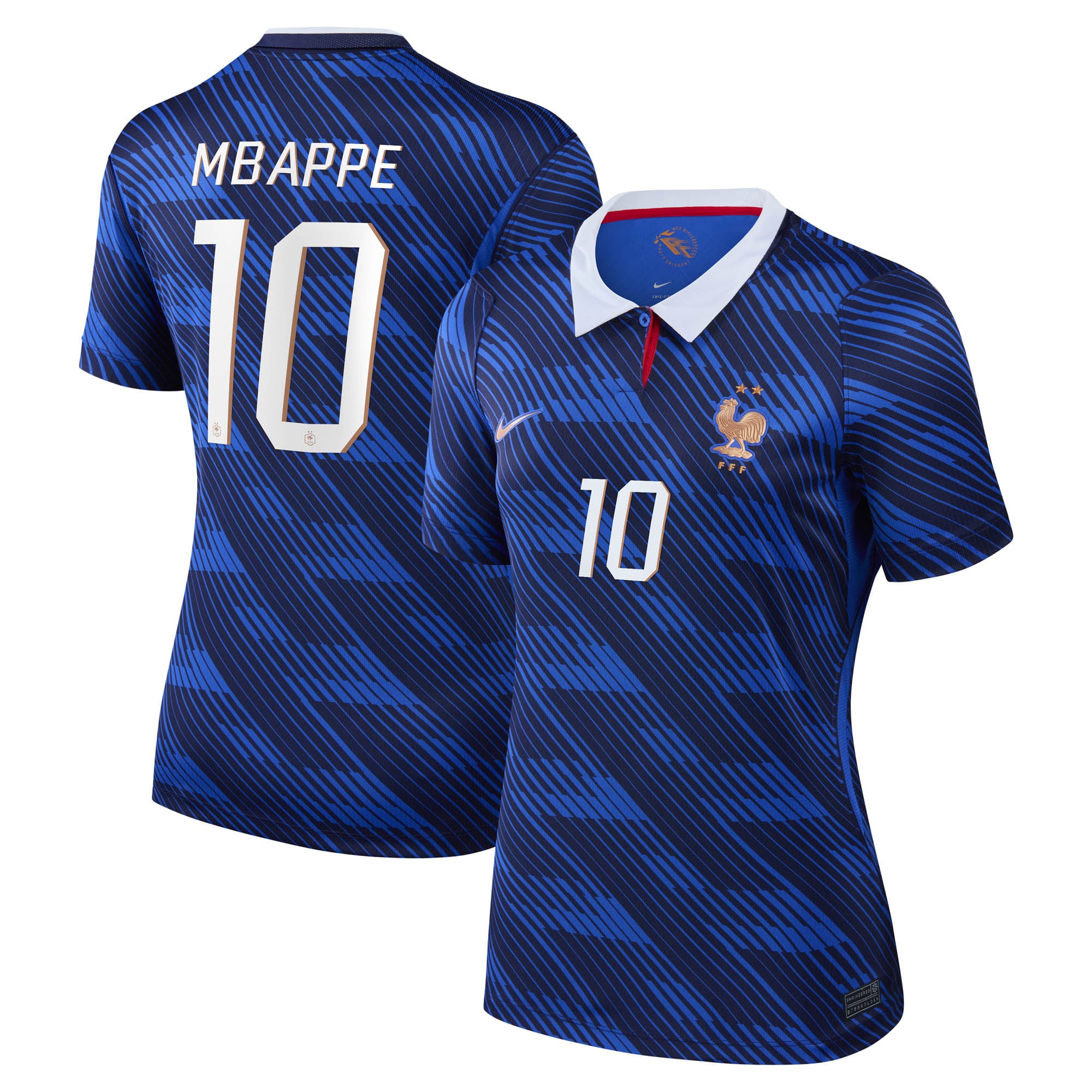 Maillot France Nike FFF Domicile Stadium 26 - Femme avec flocage Mbappe 10