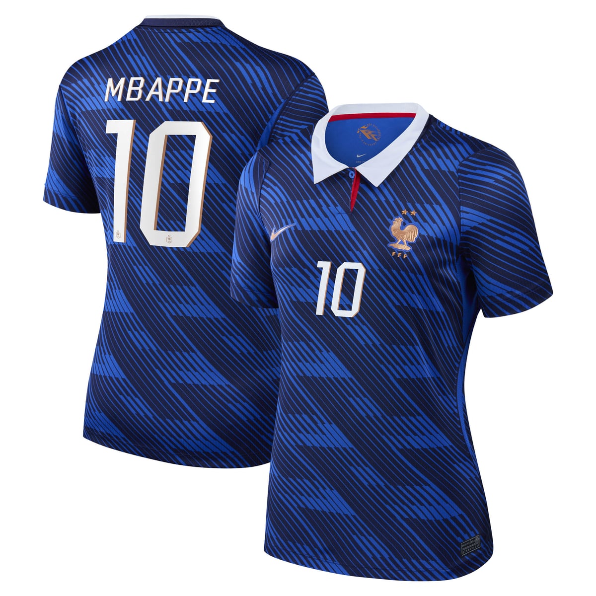 Maillot France Nike FFF Domicile Stadium 26 - Femme avec flocage Mbappe 10