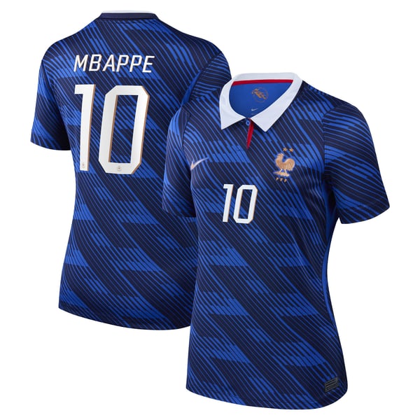 Maillot France Nike FFF Domicile Stadium 26 - Femme avec flocage Mbappe 10
