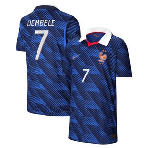 Maillot France Nike FFF Domicile Match Aero-Fit 26 - Enfant avec flocage Dembele 7, vue 2