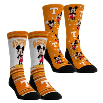 Unisex Rock Em  Orange Tennessee Volunteers Mickey Mouse Two-Pack Crew Socks Set
