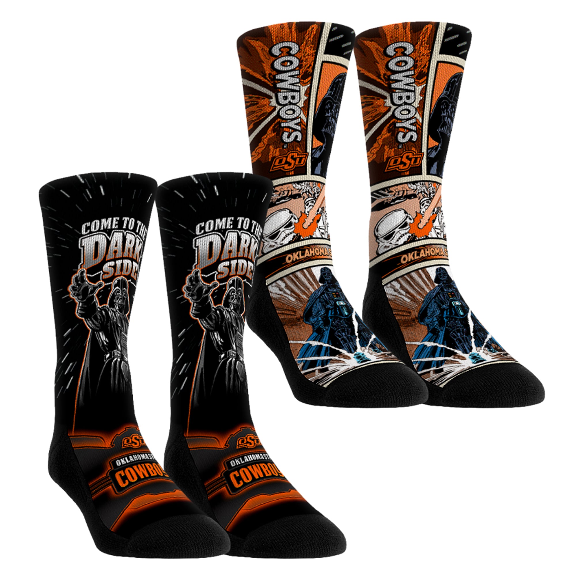 Unisex Rock Em Socks Oklahoma State Cowboys Star Wars Empire Two-Pack Crew Socks Set