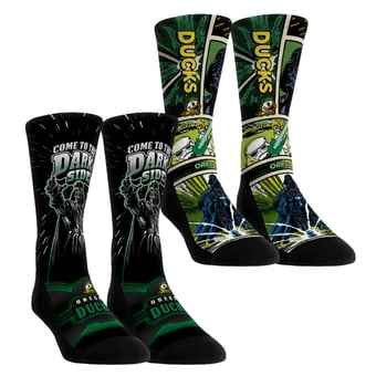 Unisex Rock Em  Green Oregon Ducks Star Wars Empire Two-Pack Crew Socks Set