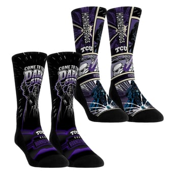 Unisex Rock Em Socks TCU Horned Frogs Star Wars Empire Two-Pack Crew Socks Set