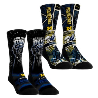 Unisex Rock Em  Blue Michigan Wolverines Star Wars Empire Two-Pack Crew Socks Set