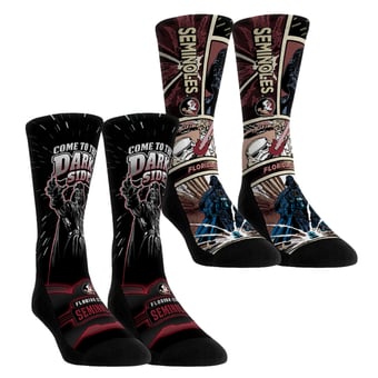 Unisex Rock Em  Garnet Florida State Seminoles Star Wars Empire Two-Pack Crew Socks Set