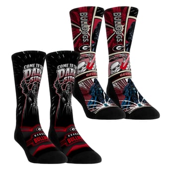 Unisex Rock Em  Red Georgia Bulldogs Star Wars Empire Two-Pack Crew Socks Set