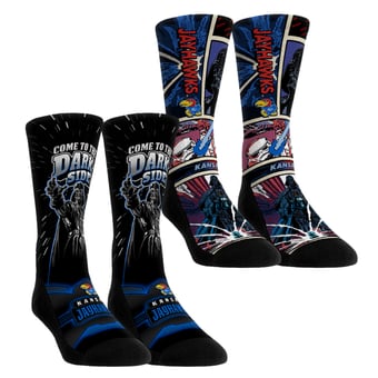 Unisex Rock Em  Blue Kansas Jayhawks Star Wars Empire Two-Pack Crew Socks Set