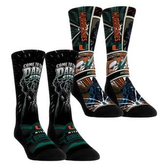 Unisex Rock Em  Orange Miami Hurricanes Star Wars Empire Two-Pack Crew Socks Set