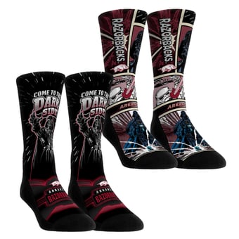 Unisex Rock Em  Cardinal Arkansas Razorbacks Star Wars Empire Two-Pack Crew Socks Set