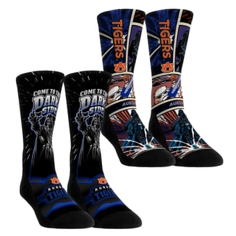 Unisex Rock Em  Blue Auburn Tigers Star Wars Empire Two-Pack Crew Socks Set