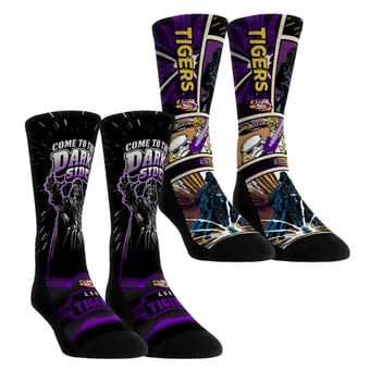 Youth Rock Em  Purple LSU Tigers Star Wars Empire Two-Pack Crew Socks Set