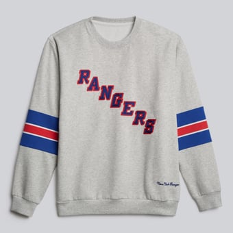 Men's lululemon Heathered Core Ultra Light Grey New York Rangers Steady State Crew Sweatshirt