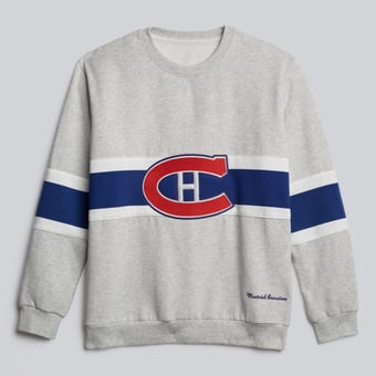 Men's lululemon Heathered Core Ultra Light Grey Montreal Canadiens Steady State Crew Sweatshirt