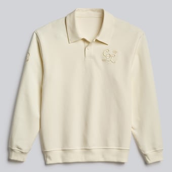Men's lululemon Coconut Ivory Colorado Avalanche Smooth Double-Knit Long-Sleeve Polo