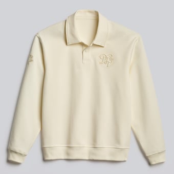 Men's lululemon Coconut Ivory Pittsburgh Penguins Smooth Double-Knit Long-Sleeve Polo