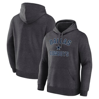 Men's Logo Athletic Charcoal Dallas Cowboys Arch Victory Hoodie