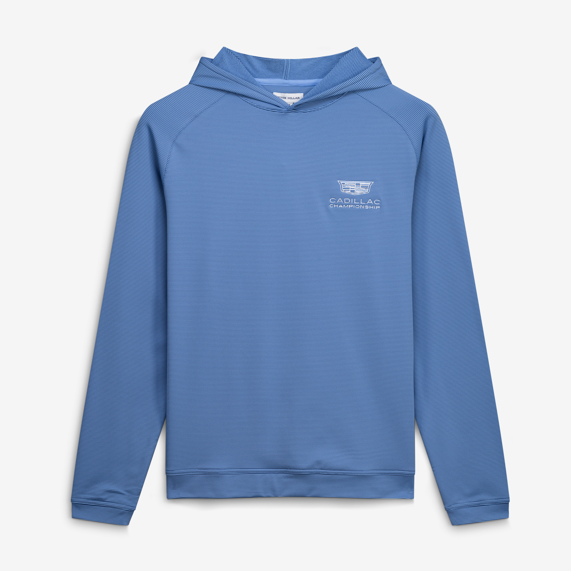 Men's Peter Millar Blue Cadillac Championship Pine Sugar Stripe Performance Hoodie