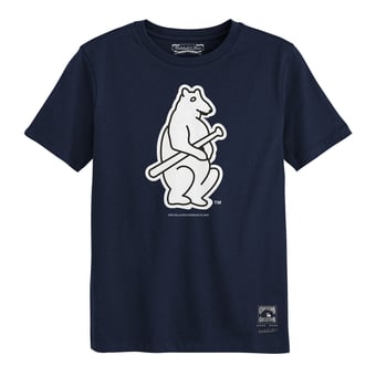 Preschool Mitchell & Ness  Navy Chicago Cubs Retro Logo T-Shirt