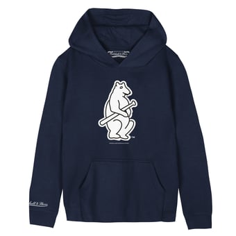 Preschool Mitchell & Ness  Navy Chicago Cubs Retro Logo Hoodie