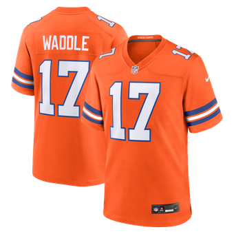 Men's Nike Jaylen Waddle Orange Denver Broncos Alternate Mile High Collection 1977 Throwback Game Jersey