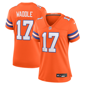 Women's Nike Jaylen Waddle  Orange Denver Broncos Mile High Collection 1977 Throwback Game Jersey