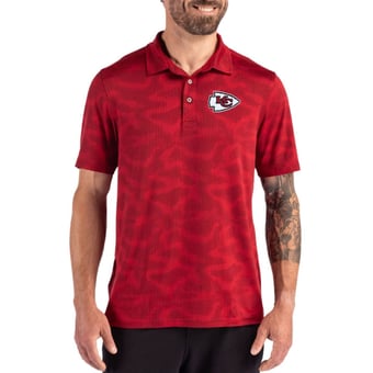 Men's Cutter & Buck Red Kansas City Chiefs Coastline Recycled Double-Peached Camo Polo