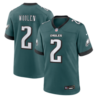 Men's Nike Tariq Woolen Midnight Green Philadelphia Eagles Team Game Jersey