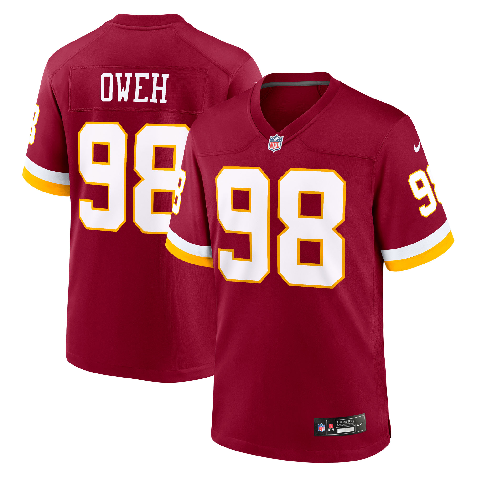 Men's Nike Odafe Oweh Burgundy Washington Commanders Game Jersey