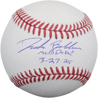 Drake Baldwin Atlanta Braves Autographed Baseball with "MLB Debut 3-27-25" Inscription