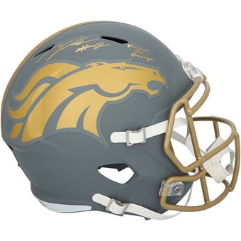 "Talanoa Hufanga Denver Broncos Autographed Riddell Slate Speed Replica Helmet with ""United in Orange"" Inscription"