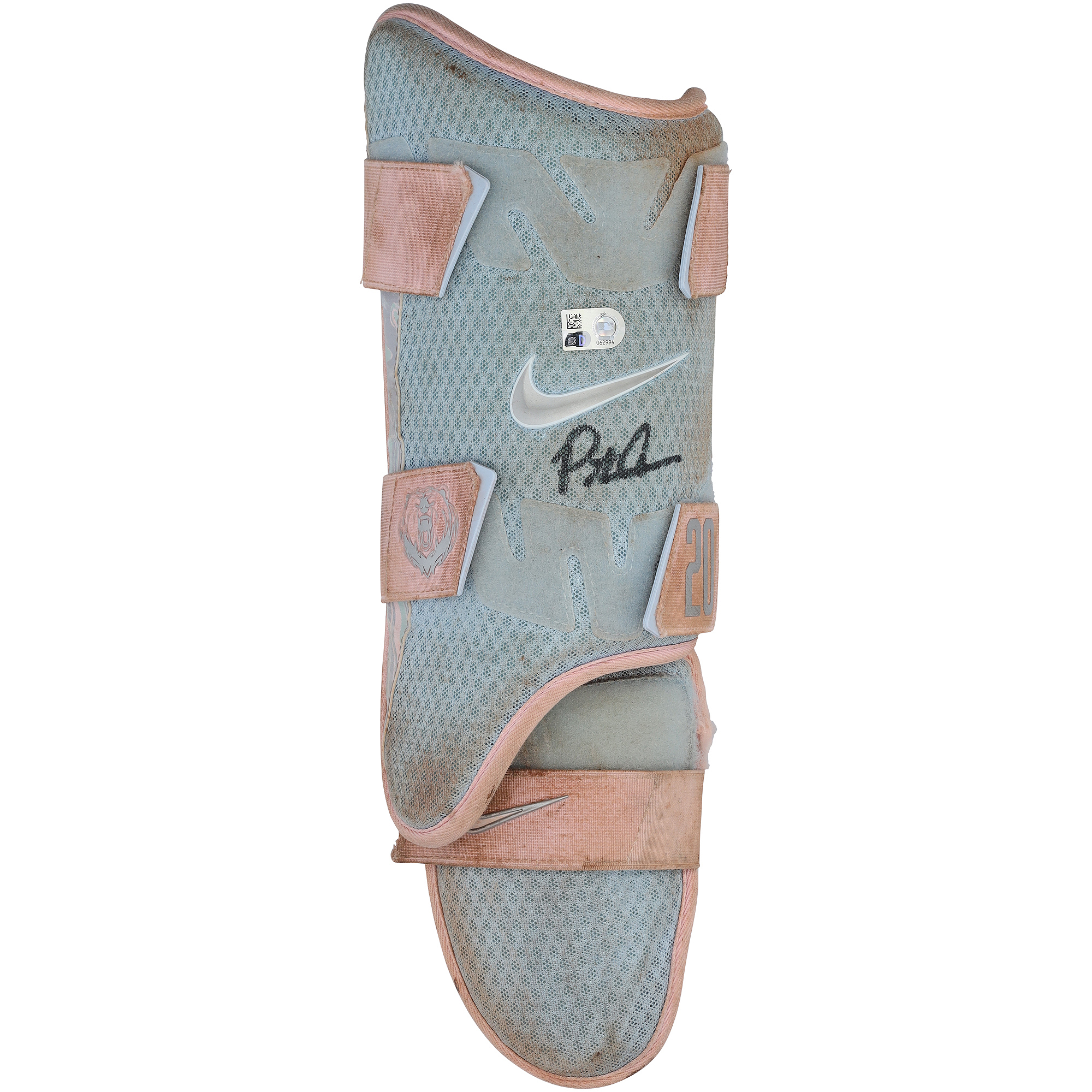 Pete Alonso New York Mets Autographed Game-Used Light Blue Nike Leg Guard from the 2025 MLB Season - HH98515766