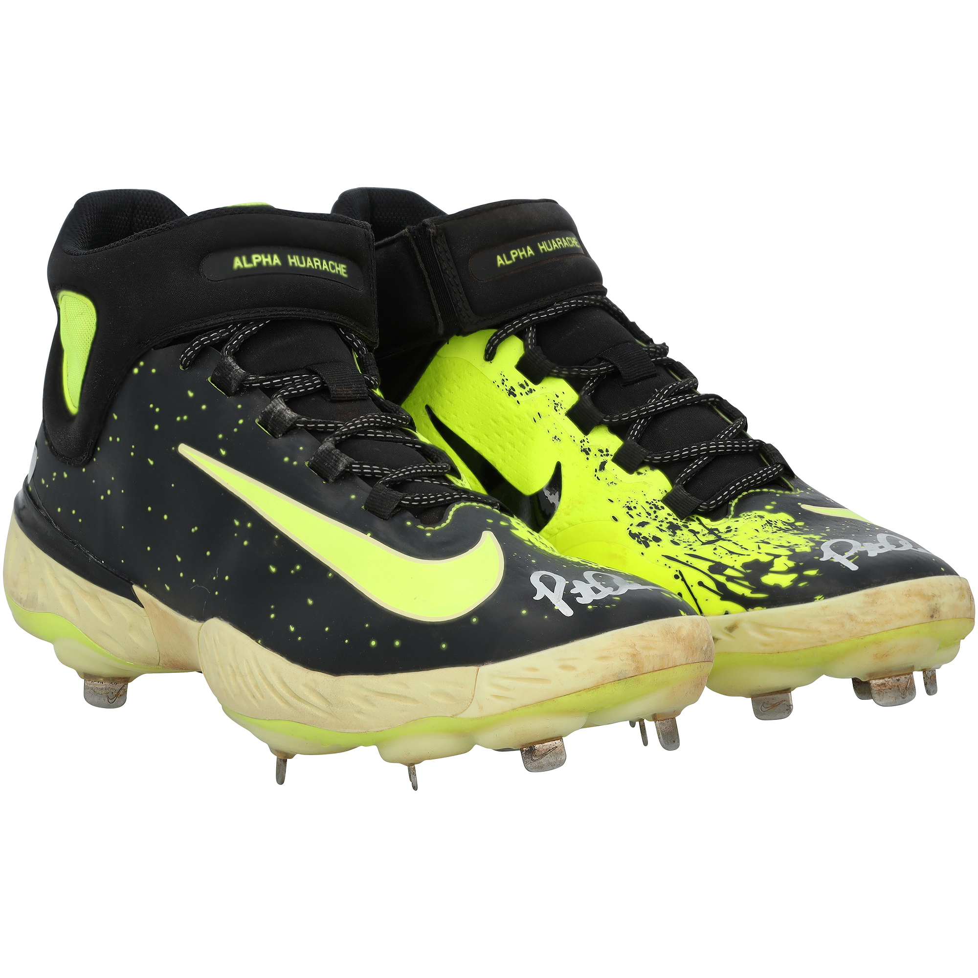 Pete Alonso New York Mets Autographed Game-Used Black/Yellow Nike Cleats vs. Atlanta Braves on June 23, 2025