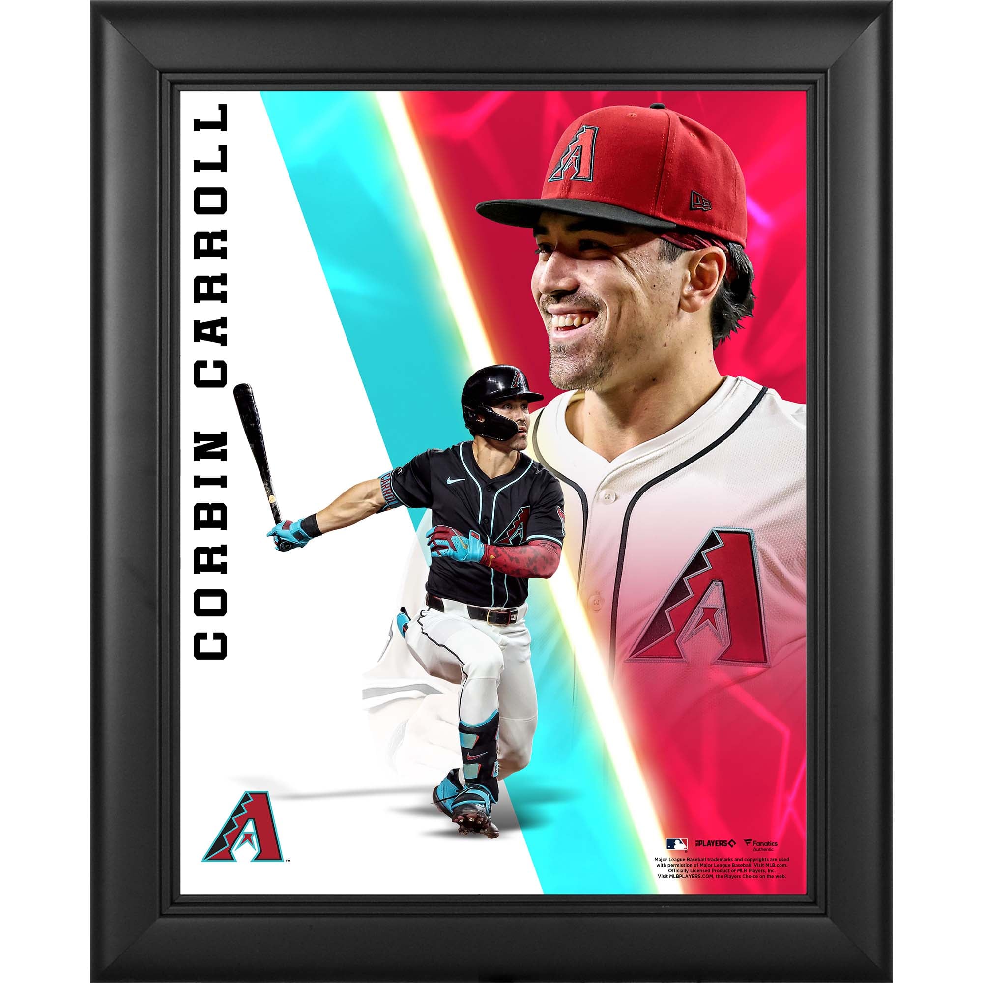 Corbin Carroll Arizona Diamondbacks Framed 13" x 16" Radiance Collage