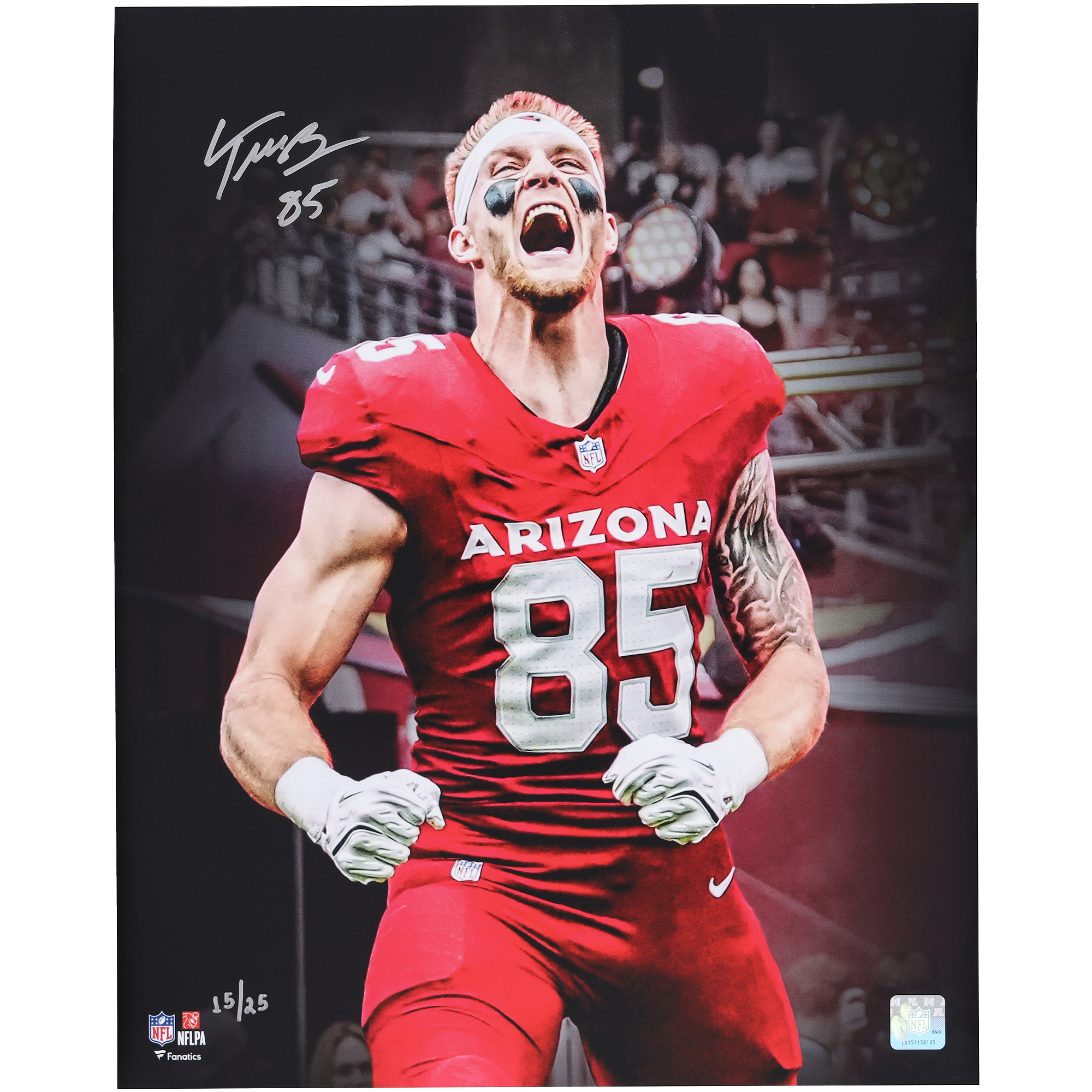 Trey McBride Arizona Cardinals Autographed 16" x 20" Unleashed Spotlight Photograph - Limited Edition of 25