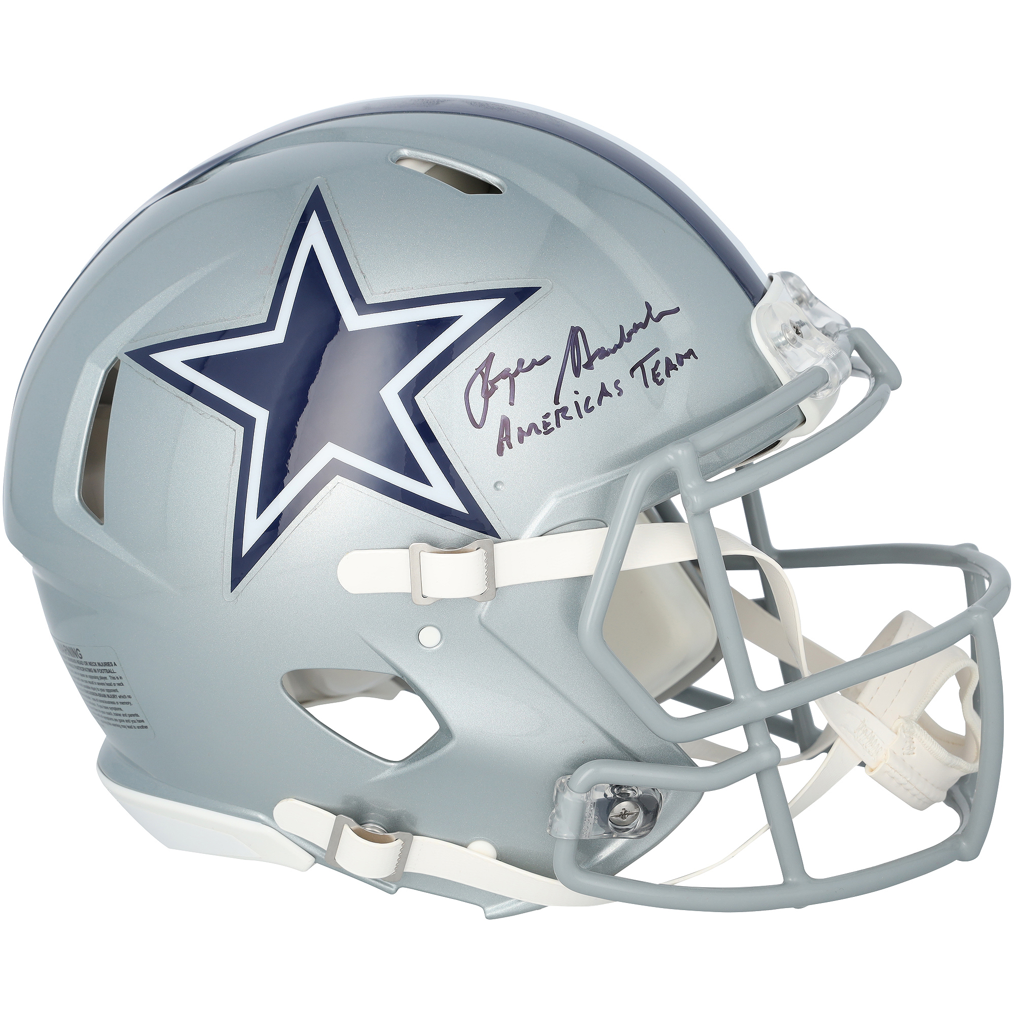 Roger Staubach Dallas Cowboys Autographed Riddell Speed Authentic Helmet with "America's Team" Inscription
