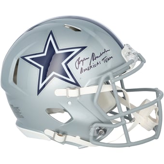 "Roger Staubach Dallas Cowboys Autographed Riddell Speed Authentic Helmet with ""America's Team"" Inscription"