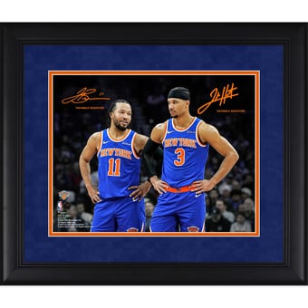 Jalen Brunson & Josh Hart New York Knicks Facsimile Signature Framed 11" x 14" Spotlight Photograph