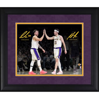 Luka Dončić & Austin Reaves Los Angeles Lakers Facsimile Signature Framed 11" x 14" Spotlight Photograph