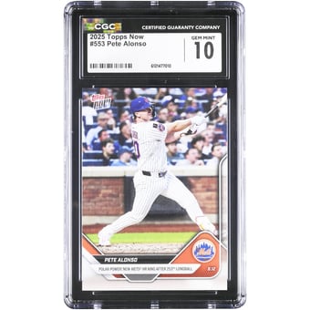 Pete Alonso New York Mets 2025 Topps Now Polar Power New Mets HR King #553 CGC Authenticated 10 Card