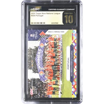 Portugal National Team 2025 Topps Now Nations League '25 UEFA Nations League Champions #4 CGC Authenticated PRISTINE 10 Card