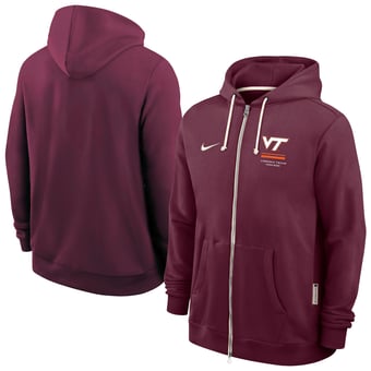 Men's Nike Maroon Virginia Tech Hokies 2026 Sideline Dri-FIT Full-Zip Hoodie