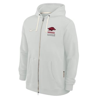 Men's Nike Gray Arkansas Razorbacks 2026 Sideline Dri-FIT Full-Zip Hoodie