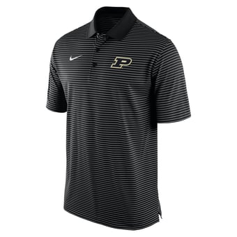 Men's Nike Black Purdue Boilermakers Dri-FIT Tour Polo