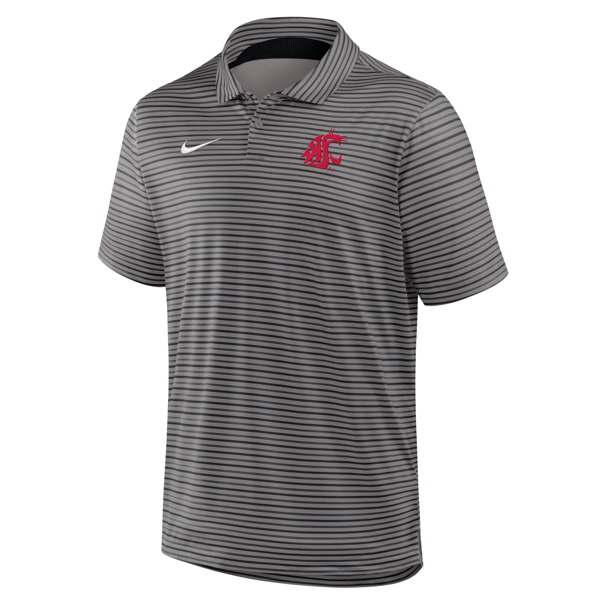 Men’s Nike Gray Washington State Cougars Dri-FIT Tour Stripe Polo Men’s Nike Gray Washington State Cougars Dri-FIT Tour Stripe Polo