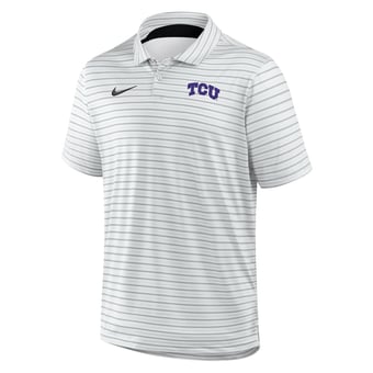 Men's Nike White TCU Horned Frogs Dri-FIT Tour Stripe Polo