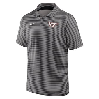Men's Nike Black Virginia Tech Hokies Dri-FIT Tour Stripe Polo