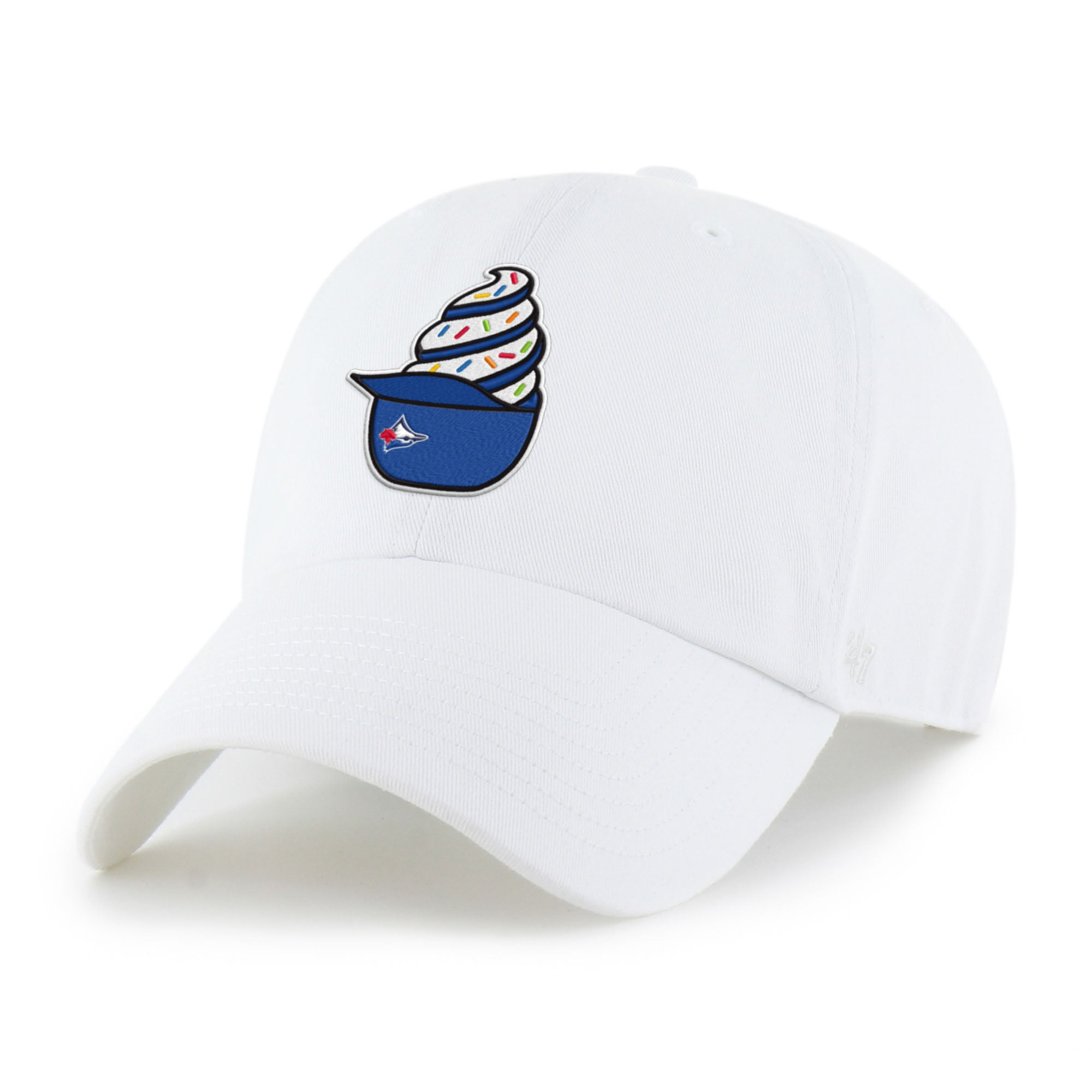 Preschool '47  White Toronto Blue Jays Ice Cream Helmet Clean Up Adjustable Hat