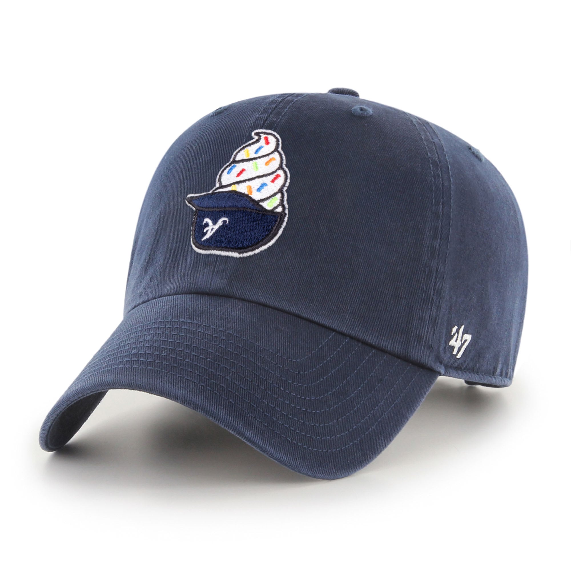 Preschool '47  Navy Atlanta Braves Ice Cream Helmet Clean Up Adjustable Hat