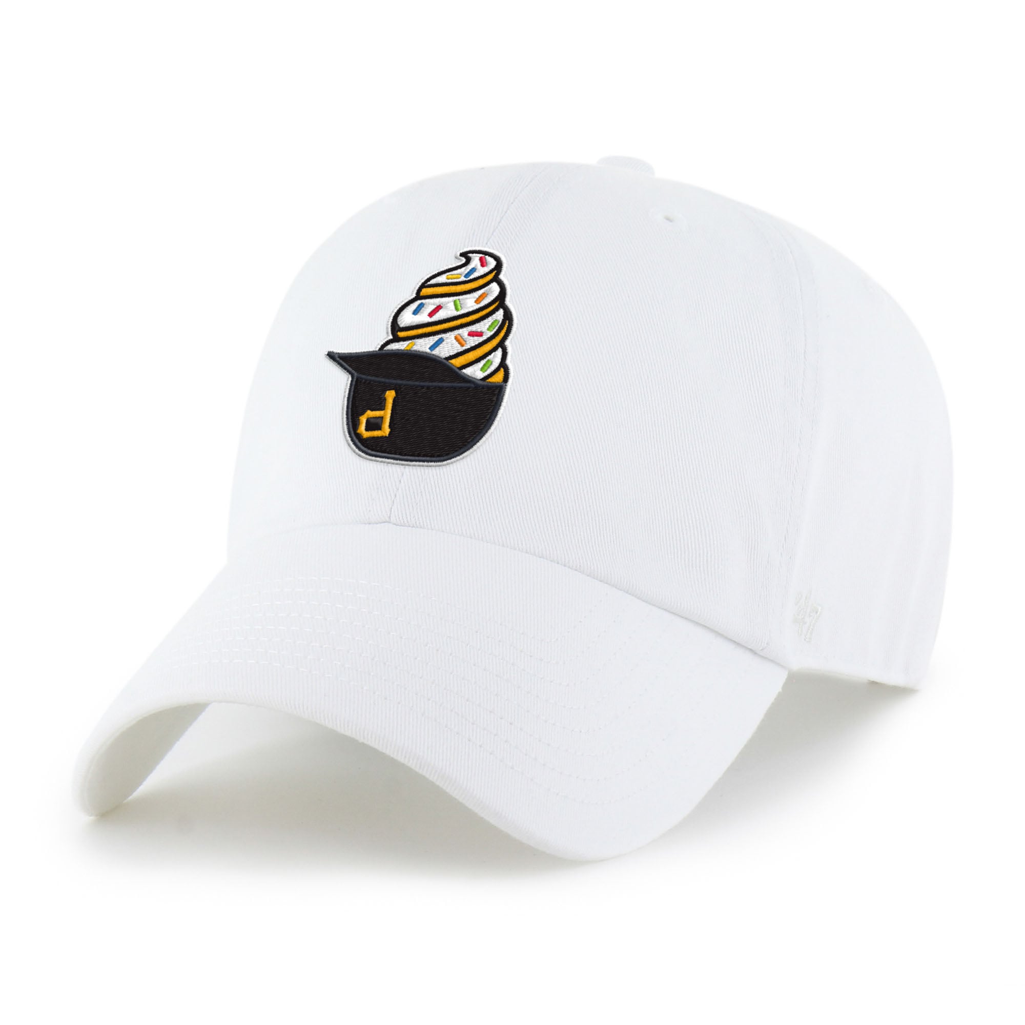 Preschool '47  White Pittsburgh Pirates Ice Cream Helmet Clean Up Adjustable Hat